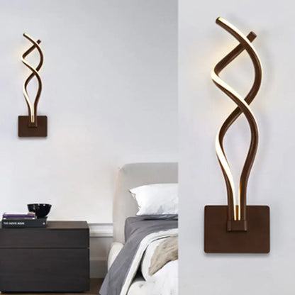 Modern black & white musical note wall lamp – bedroom acrylic shade