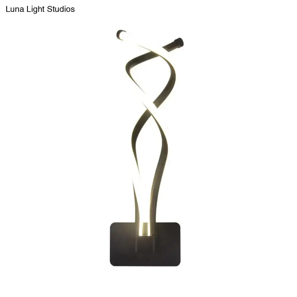 Modern black & white musical note wall lamp – bedroom acrylic shade