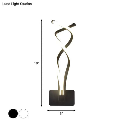 Modern black & white musical note wall lamp – bedroom acrylic shade