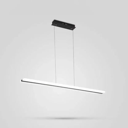 Modern black & white plank hanging lamp – kitchen island lighting