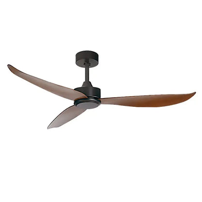Modern black & white plastic blade ceiling fan with remote bedroom