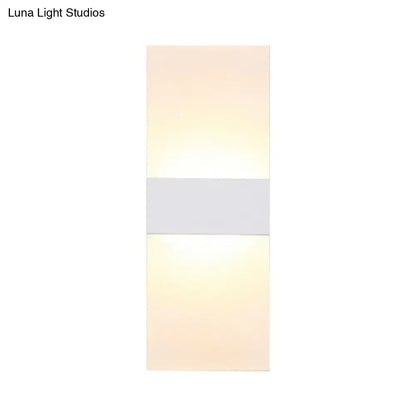 Modern black white rectangular led sconce – living room wall lamp