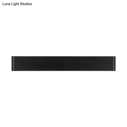 Modern black & white rectangular wall lamp – living room light fixture