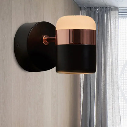 Modern black & white rotatable led spotlight – bedroom wall sconce