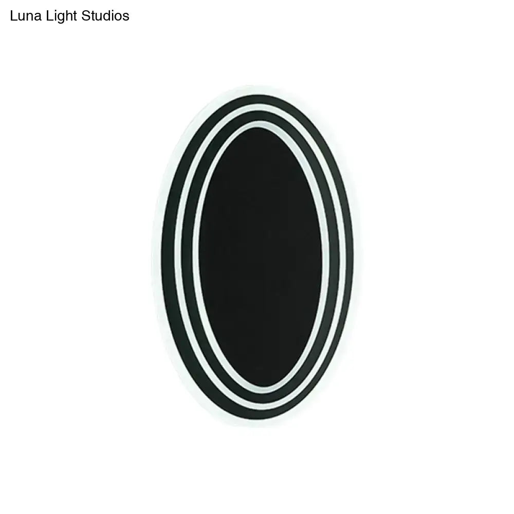 Modern black & white rotatable led wall light fixture bedroom mirror