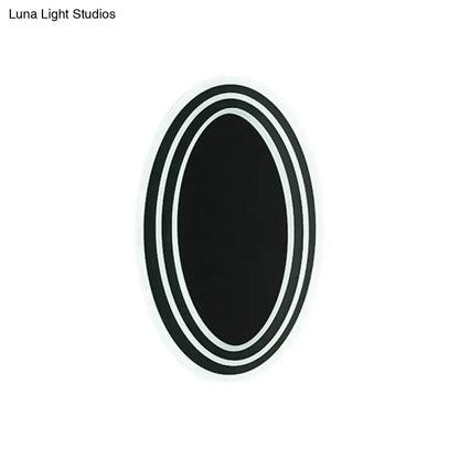 Modern black & white rotatable led wall light fixture bedroom mirror