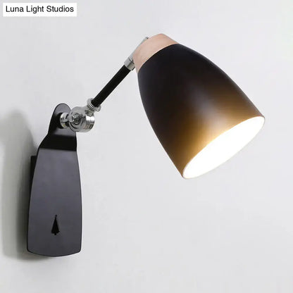 Modern black & white rotatable wall mounted light for bedroom