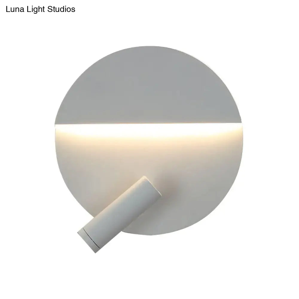 Modern black & white round wall lamp – bedroom led spotlight