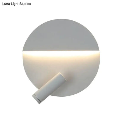 Modern black & white round wall lamp – bedroom led spotlight