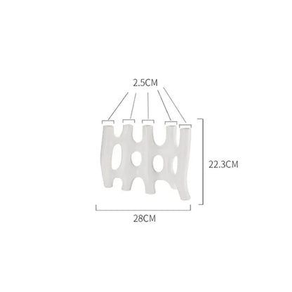 Modern black & white sculptural ceramic vase living room decor