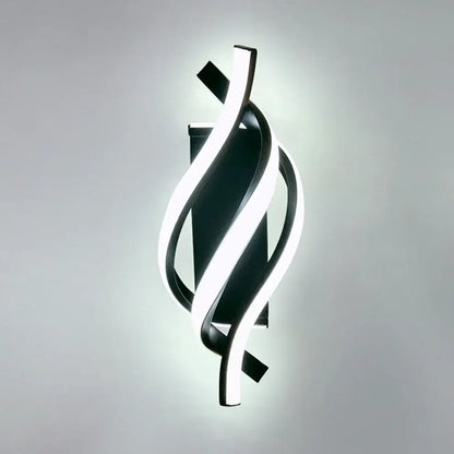 Modern black & white sculptural led wall lamps bedroom light
