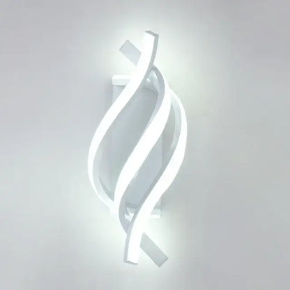 Modern black & white sculptural led wall lamps bedroom light