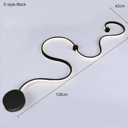 Modern black & white sculptural wall lamps for bedroom decor