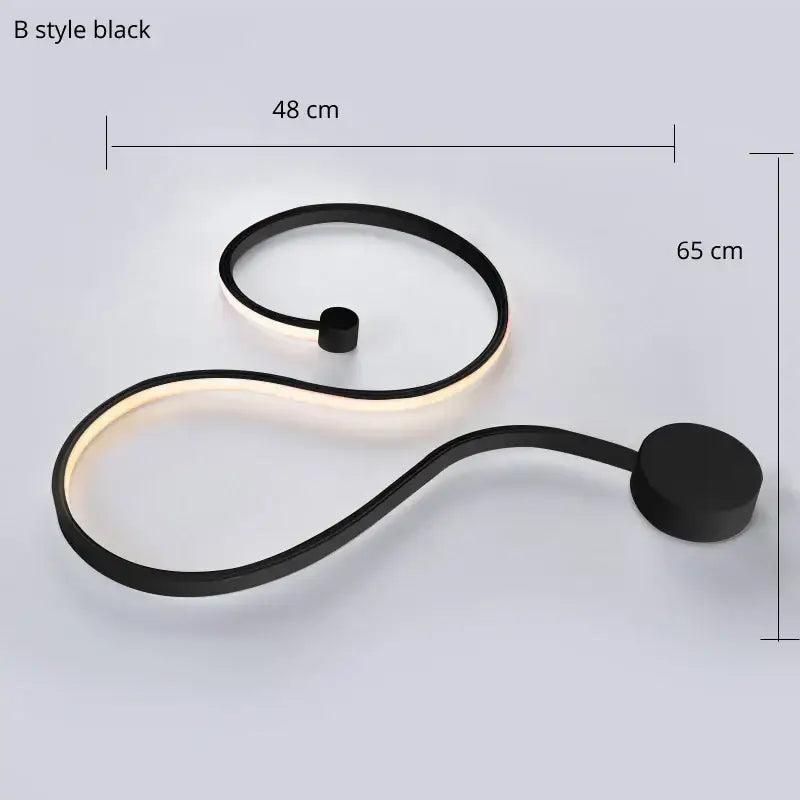 Modern black & white sculptural wall lamps for bedroom decor