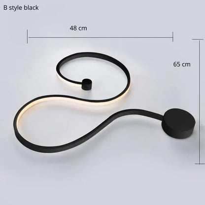 Modern black & white sculptural wall lamps for bedroom decor