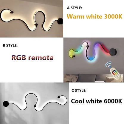 Modern black & white sculptural wall lamps for bedroom decor