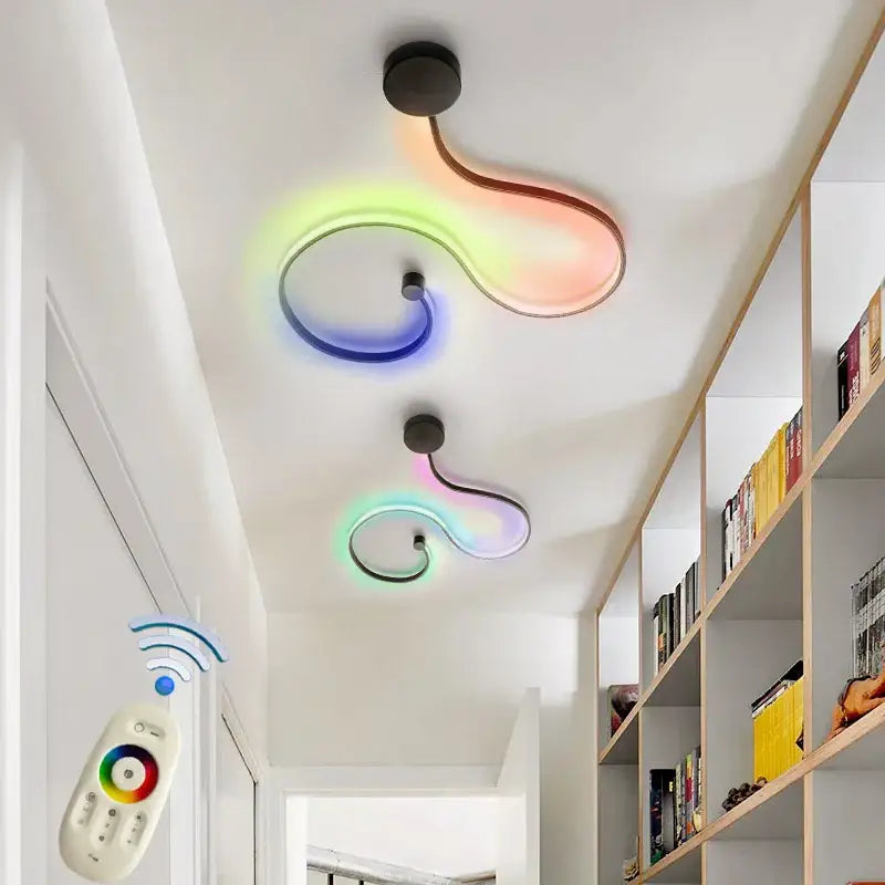 Modern black & white sculptural wall lamps for bedroom decor