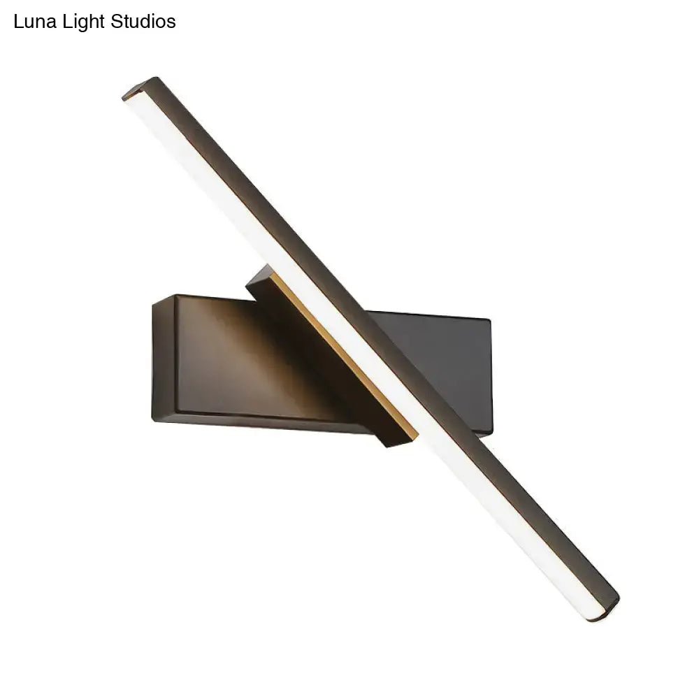 Modern black & white slim led wall sconce – bedroom linear light
