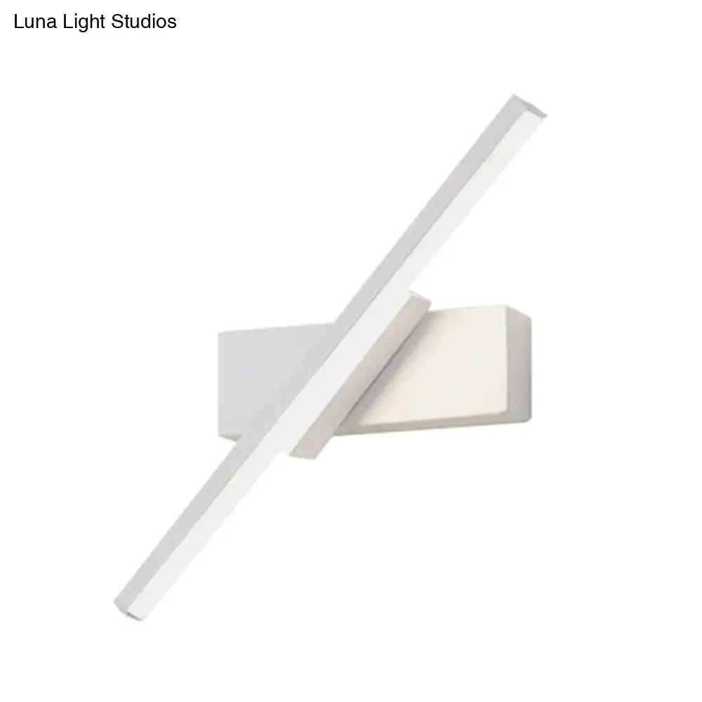 Modern black & white slim led wall sconce – bedroom linear light
