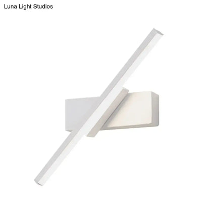 Modern black & white slim led wall sconce – bedroom linear light