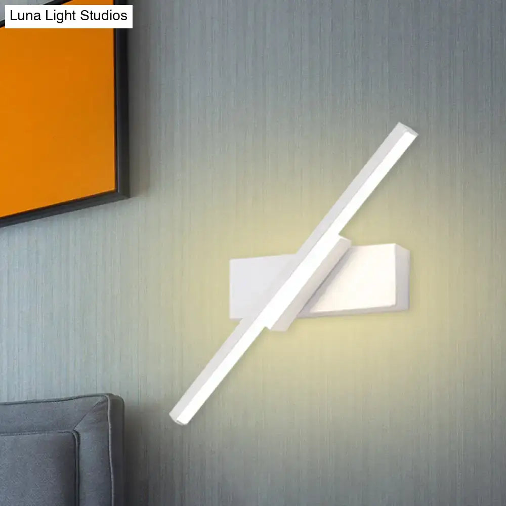 Modern black & white slim led wall sconce – bedroom linear light