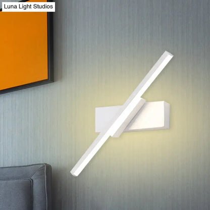 Modern black & white slim led wall sconce – bedroom linear light