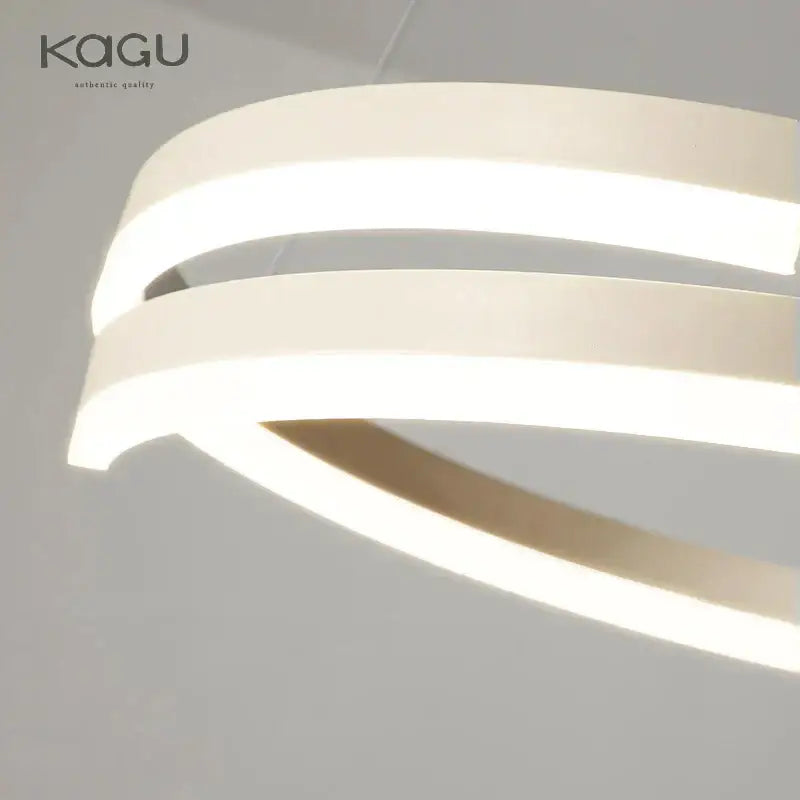 Modern black & white spiral chandelier living room pendant light