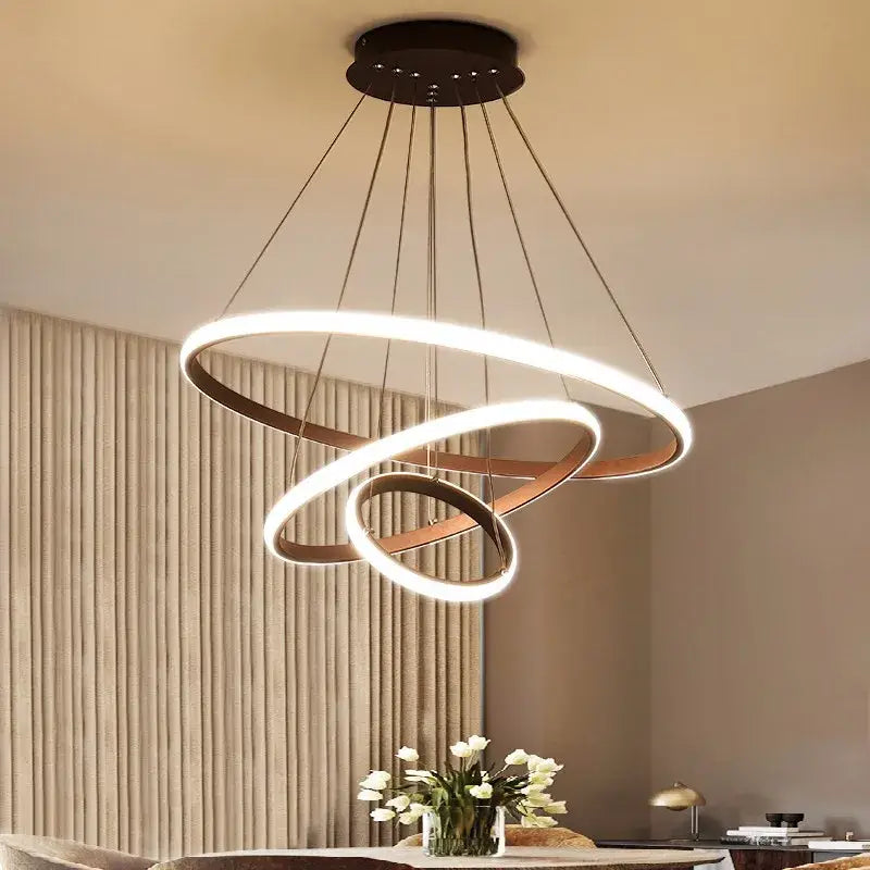 Modern black & white spiral led pendant chandelier for living room