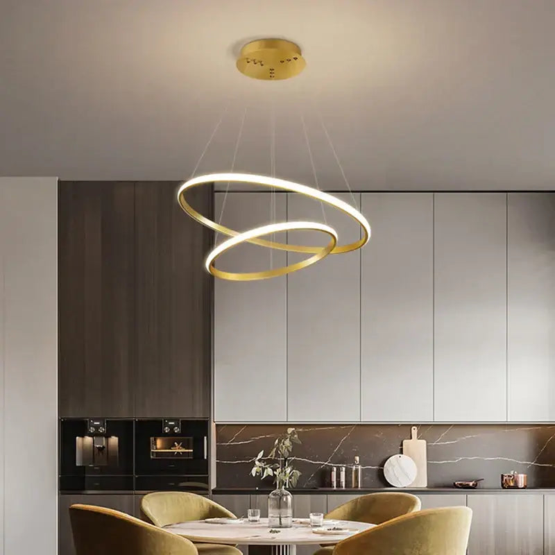 Modern black & white spiral led pendant chandelier for living room