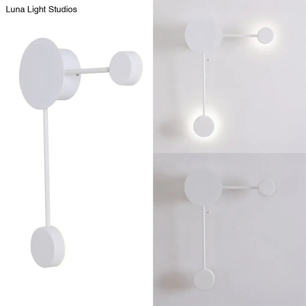 DecorBites™ Modern Black/White Sputnik LED Wall Sconce Light Fixture with Acrylic Lamp Shades - 2/3/6 Lights in Warm/White
