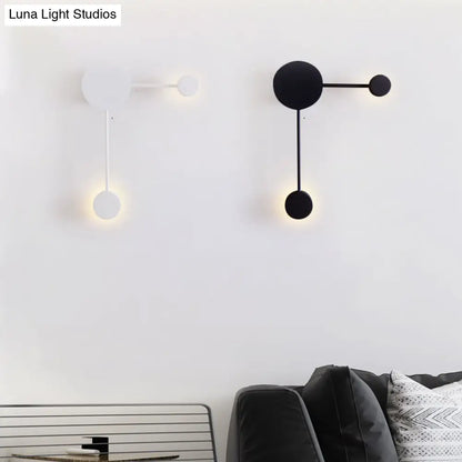 DecorBites™ Modern Black/White Sputnik LED Wall Sconce Light Fixture with Acrylic Lamp Shades - 2/3/6 Lights in Warm/White