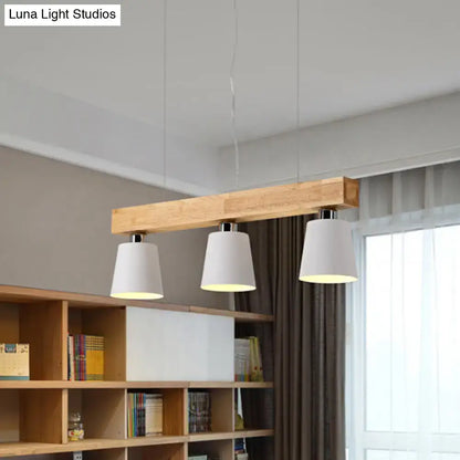 Modern black & white tapered ceiling light – kitchen island beam