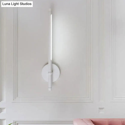 Modern black & white tubular led sconce – bedroom direct wired light
