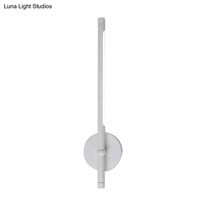 Modern black & white tubular led sconce – bedroom direct wired light