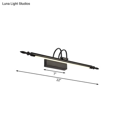 Modern black & white warm light led vanity lighting bathroom bar