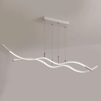 Modern black & white wave shaped pendant lamp dining room lighting