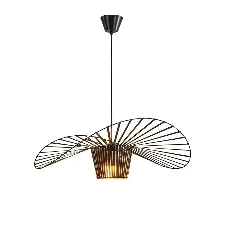 Modern black wing designer pendant ceiling chandelier living room