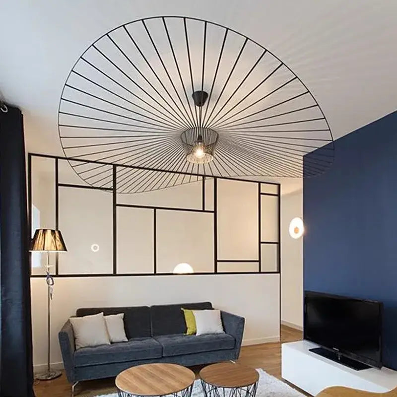Modern black wing designer pendant ceiling chandelier living room