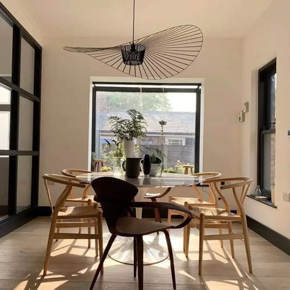 Modern black wing designer pendant ceiling chandelier living room