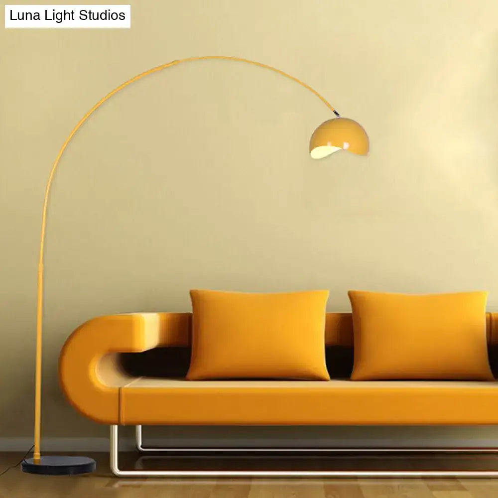 Modern black & yellow fishing rod floor lamp living room light