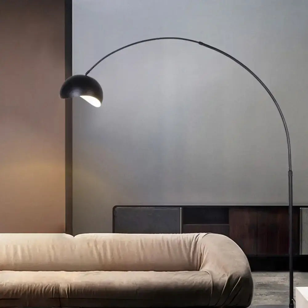 Modern black & yellow fishing rod floor lamp living room light