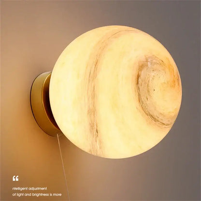 Modern blue astronaut moon wall lamp bedroom globe light