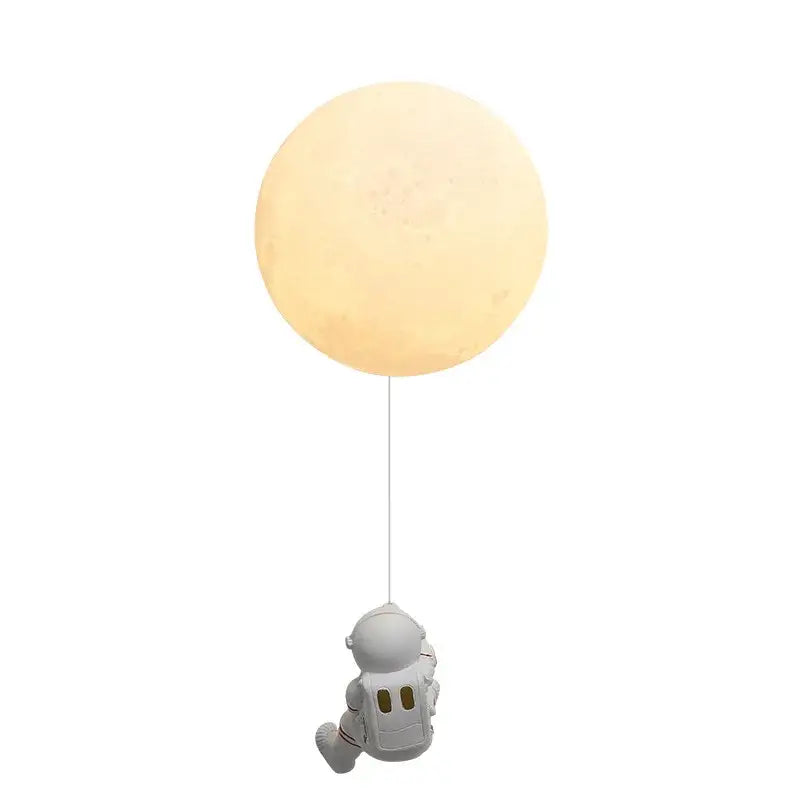 Modern blue astronaut moon wall lamp bedroom globe light