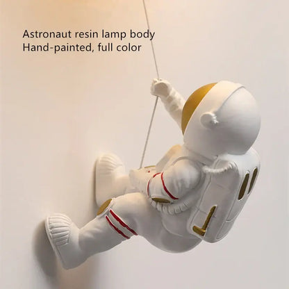 Modern blue astronaut moon wall lamp bedroom globe light