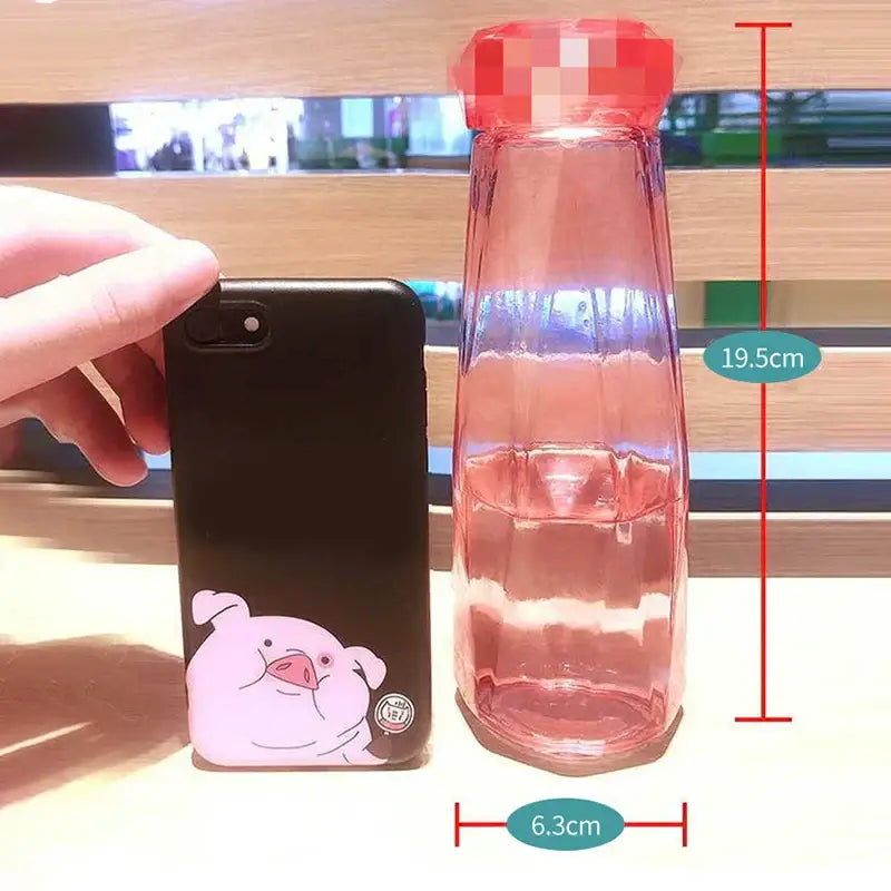 Modern blue diamond water bottle for kitchen and sport travel