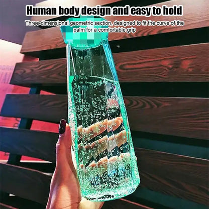 Modern blue diamond water bottle for kitchen and sport travel