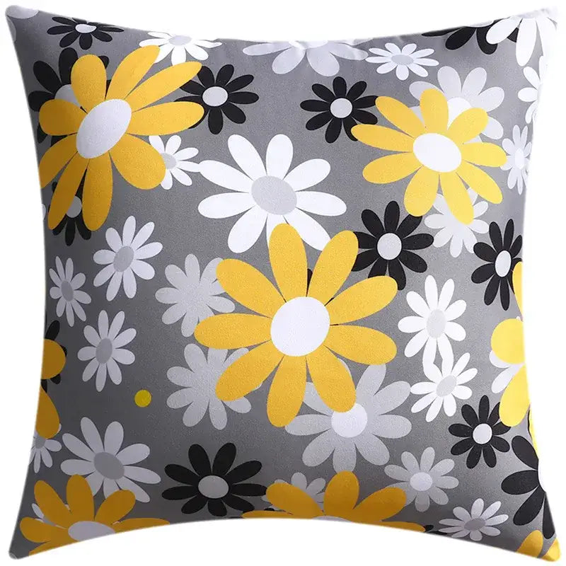 Modern blue floral cushion cover set living room decor