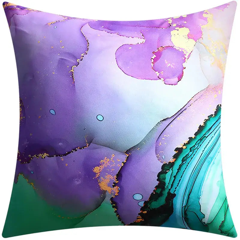 Modern blue floral cushion cover set living room decor