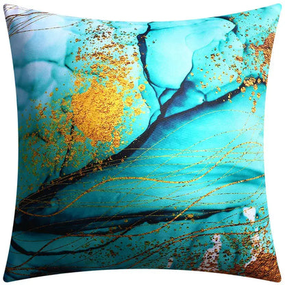 Modern blue floral cushion cover set living room decor