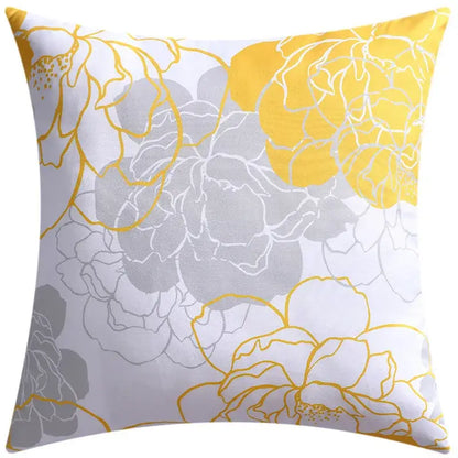 Modern blue floral cushion cover set living room decor